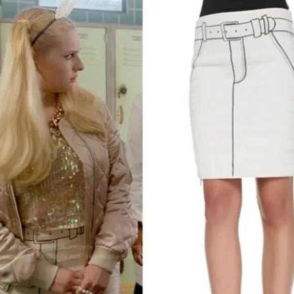 BAND OF OUTSIDERS Tromp L'Oeil SideZip Miniskirt - Picture 2 of 7